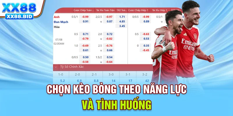 Chọn kèo bóng theo năng lực và tình huống
